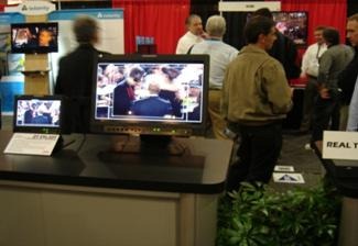 JVC's booth - Real time 2D to 3D conversion