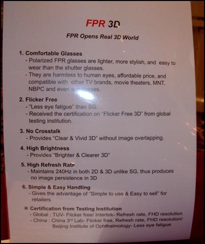 LG Display CES 2011 Supports Polarized Glasses