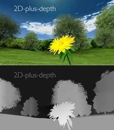Depth map providing 3D geometry information by depth-per-pixel